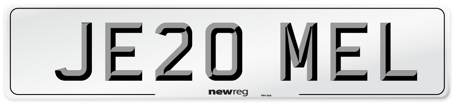 JE20 MEL Number Plate from New Reg